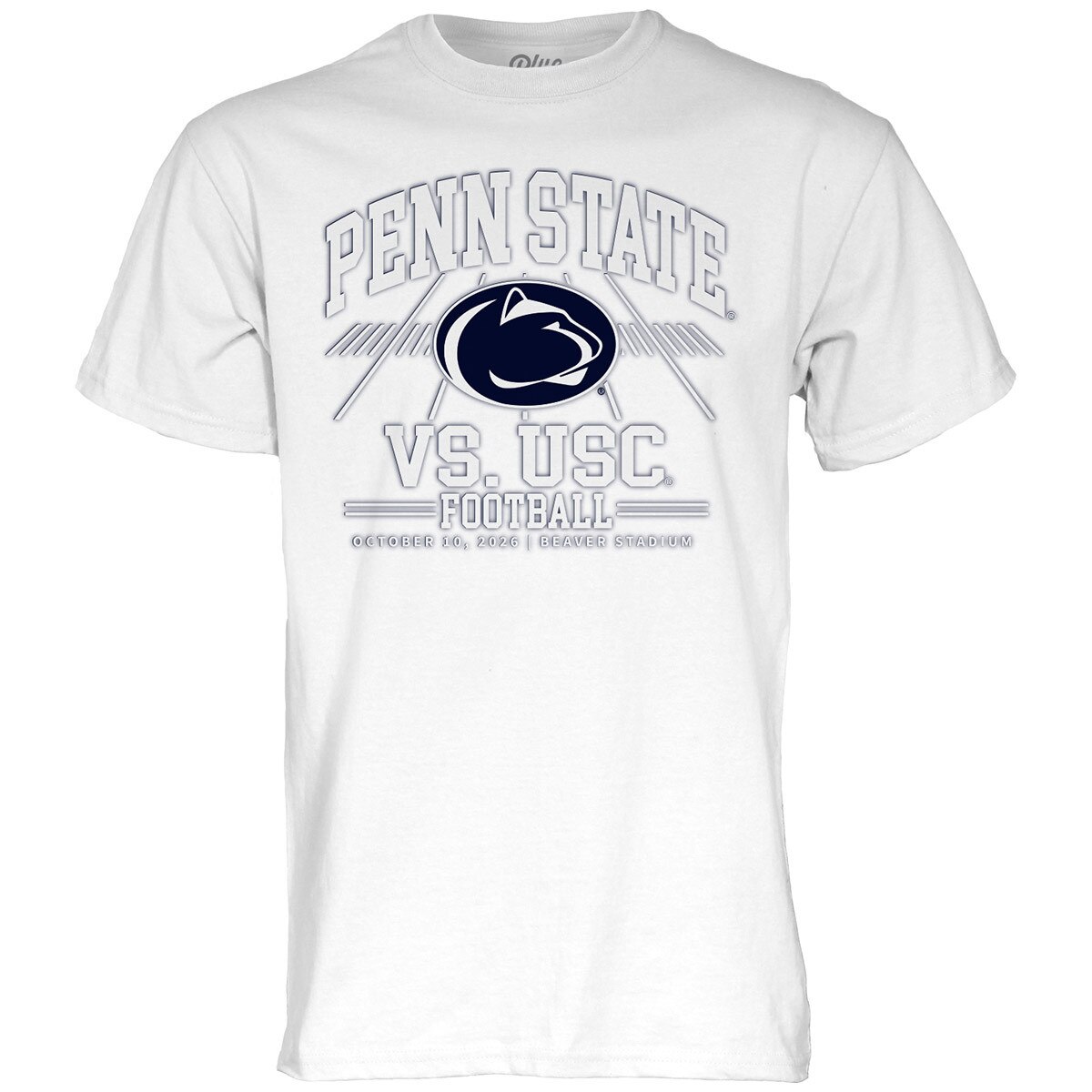 white short sleeve t-shirt Penn State vs. USC Football, October 10, 2026